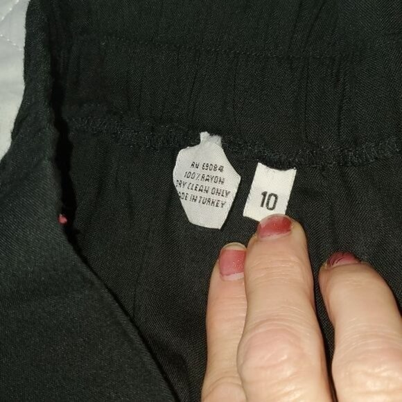 Karin Stevens Vintage Skyscraper Night Light Graphic Black Padded Sz 10 Pantsuit - Picture 10 of 16